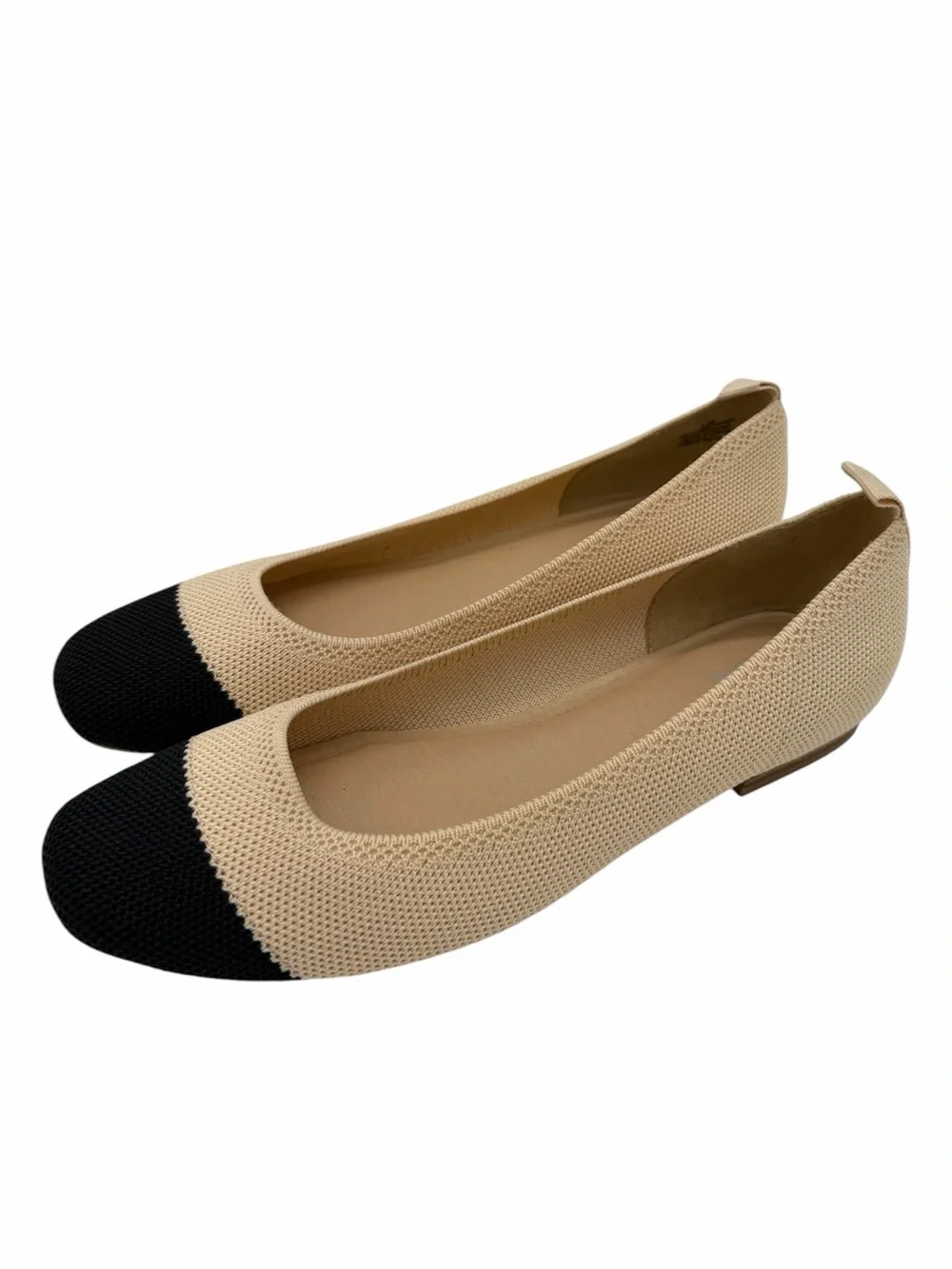 MIA Rasia Ballet Flats Beige Cap Toe Women's - 8.5